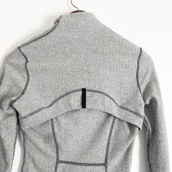 LULULEMON Define Jacket Heathered Herringbone Black White 4 - Picture 9 of 13